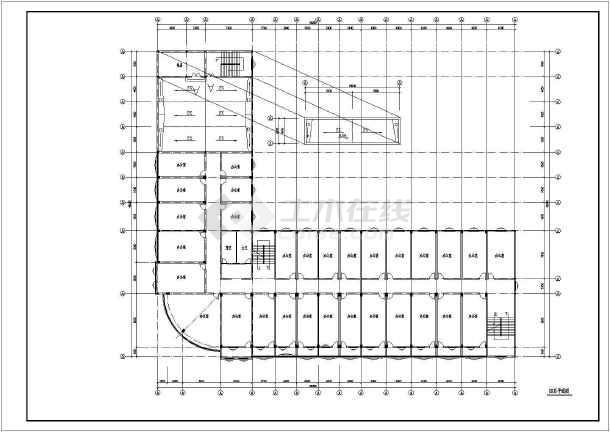 某纺织公司厂房办公楼建筑设计cad施工图