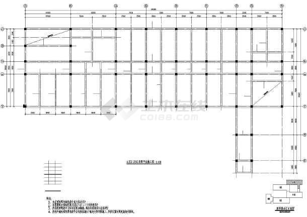 四坡屋面框架住宅建筑结构图