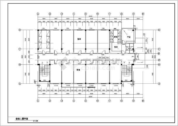 南方宿舍楼建筑施工图纸(共9张)