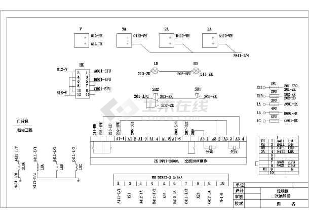 典型低压开关柜dw17型断路器电气设计图图片3