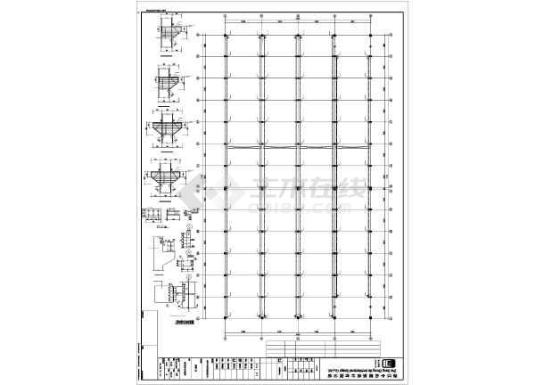 钢结构框架厂房施工图纸(含建筑结构,给排水)