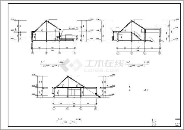 某地多层坡屋顶建筑设计图纸