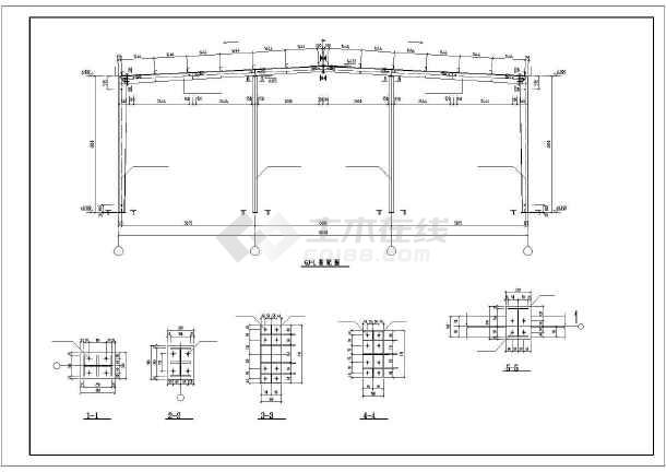 某18米跨钢结构厂房设计图