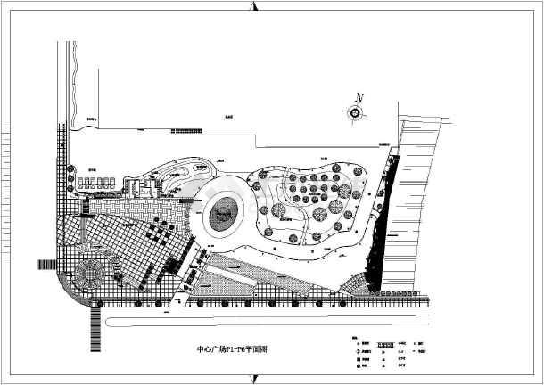某中心广场景观设计平面图