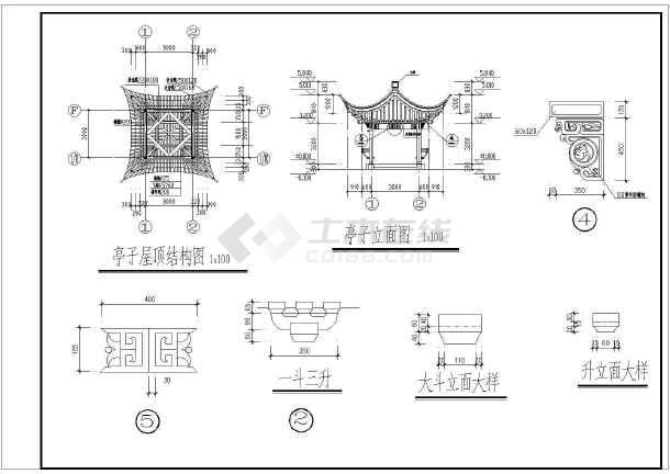 65平方米古建筑施工图_仿古建筑_土木在线