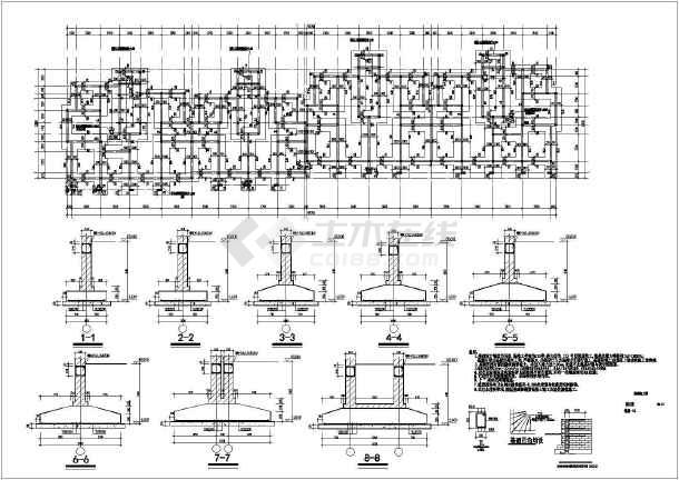 五层砌体结构条形基础住宅楼结构施工图