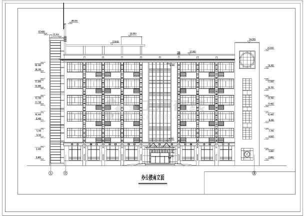 浙江某6层框架办公楼建筑结构图
