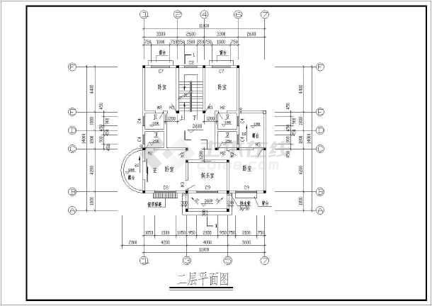 某三层框架结构别墅建筑结构施工图纸(15张图纸)