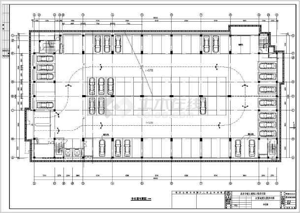 地下二层地上七层预应力立体停车楼图纸共八个cad文件