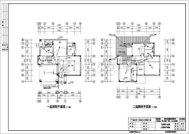 【广东】348㎡某三层别墅全套水电防雷设计图纸