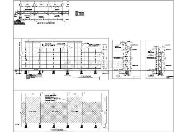 湖北某钢结构大型户外广告牌结构设计图