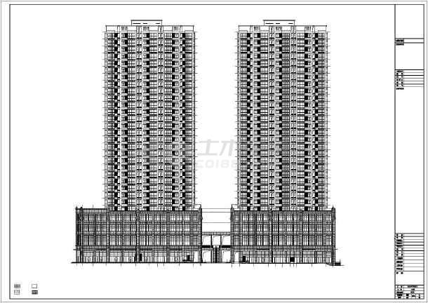 [安徽]三十二层框架剪力墙结构商住楼结构图(含建筑图