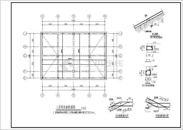 二层坡屋顶砖混别墅结构设计施工图