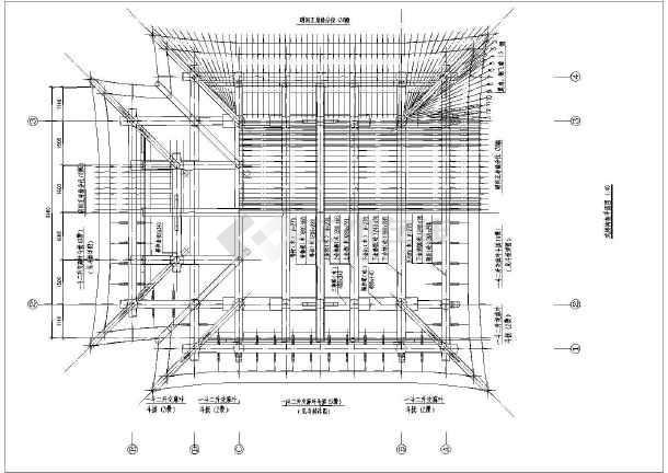 某二层仿古戏楼建筑结构全套图纸(歇山建筑 丁字形)