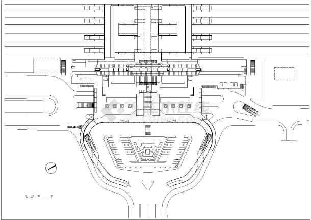 现代风格某火车站方案设计图-图一