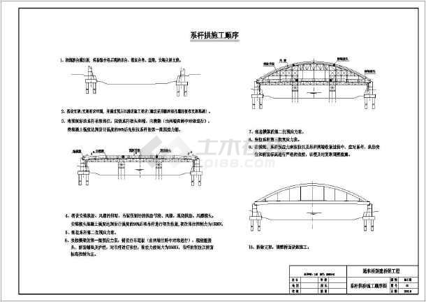 通和桥40m钢筋砼系杆拱桥施工图