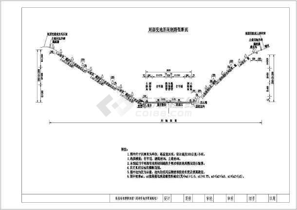 高速公路路基标准横断面图(13米路基26米路基)