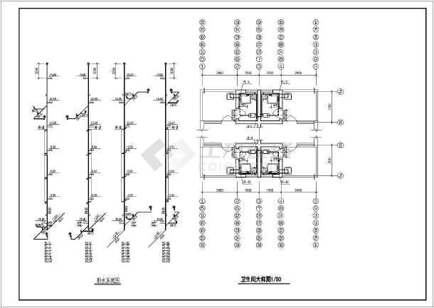 学生寝室给排水设计施工图