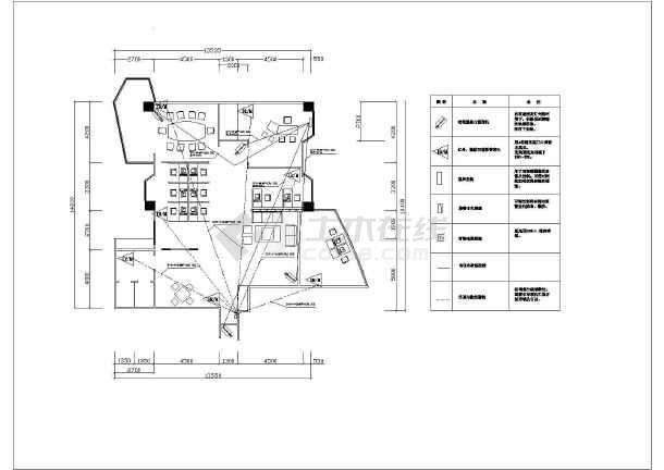 办公室强弱电施工cad图