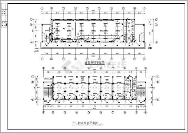 某四层宿舍电气照明图(共4张图纸)