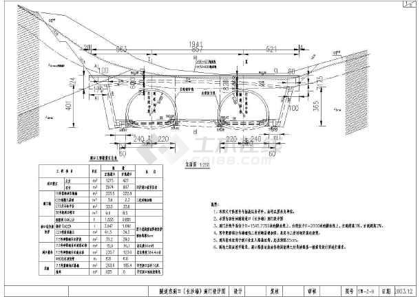 隧道工程洞门施工图设计(共20张图纸)