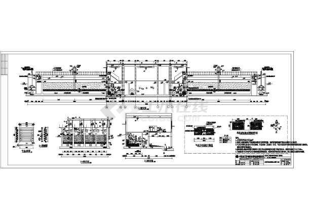 某项目反硝化深床滤池施工cad图纸