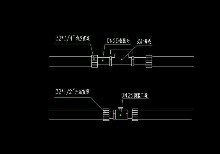 热计量表安装图cad文件