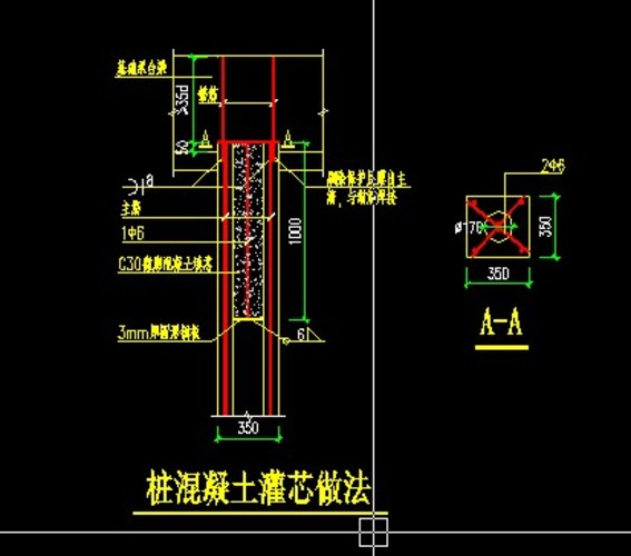 桩混凝土灌芯做法