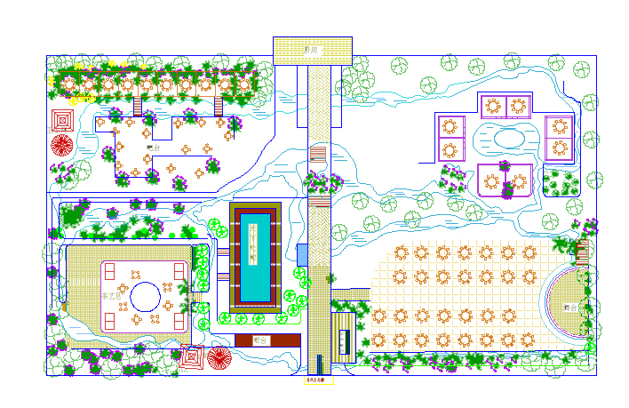 图纸 园林设计图  农家乐平面布局图  一个生态餐厅布局图.