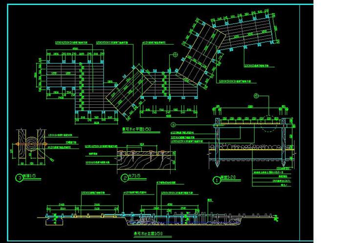 景观木桥施工图