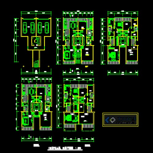 叠拼别墅建筑方案图