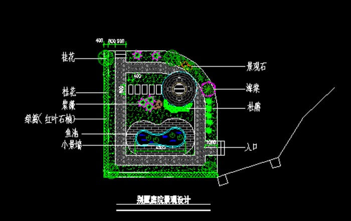 某别墅景观图设计图 - 别墅景观图纸下载 - 土木在线