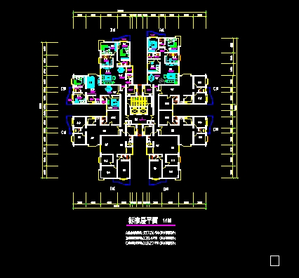 [一梯八户]住区-户型图--一梯八户 - 土木在线