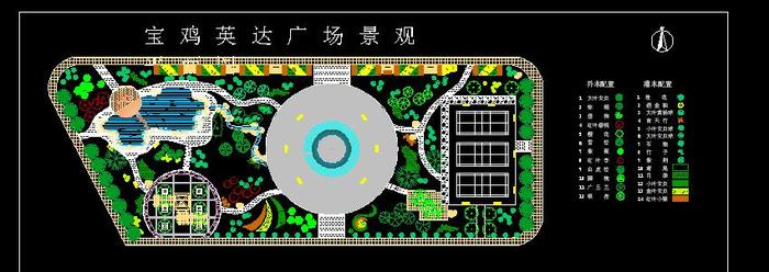 某广场规划平面图