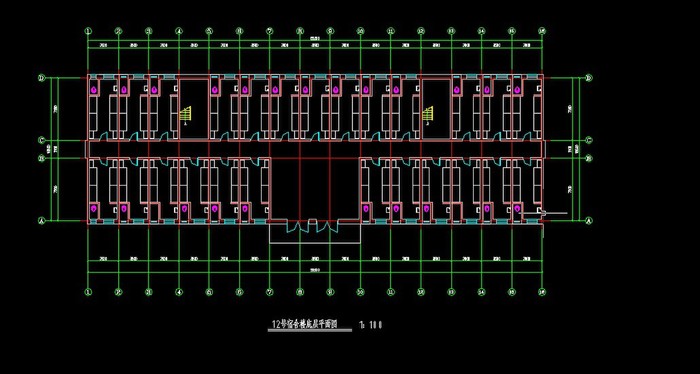 大学宿舍楼平面图