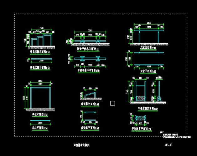 室外运动器材CAD版本_cad图纸下载