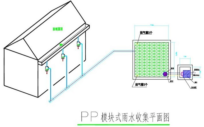 别墅雨水收集系统标准流程图_cad图纸下载
