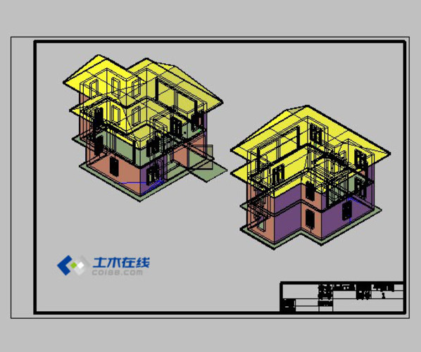 某住宅CAD三维建模_CO土木在线(原网易土木