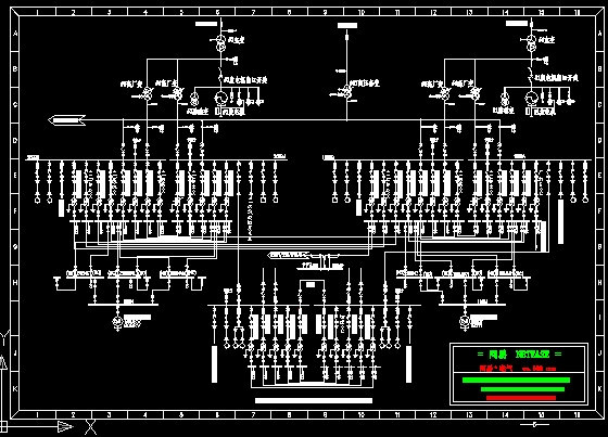 厂用电10kv总配电装置一次接线图 厂用电10kv配电装置一次接线图 某