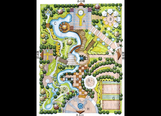 生态校园设计 校园生态设计 校园广场设计平面图 校园广场设计效果图
