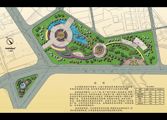 某绿地规划方案平面图