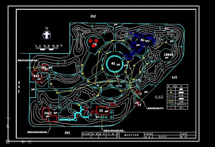 某公园排水系统平面图