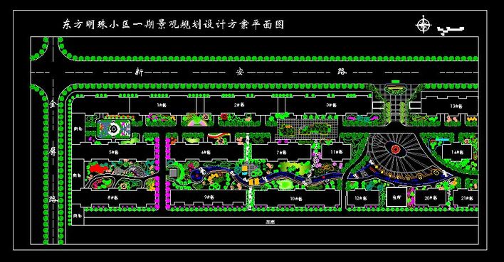 小区绿化方案; 景观平面图图例图片大全下载