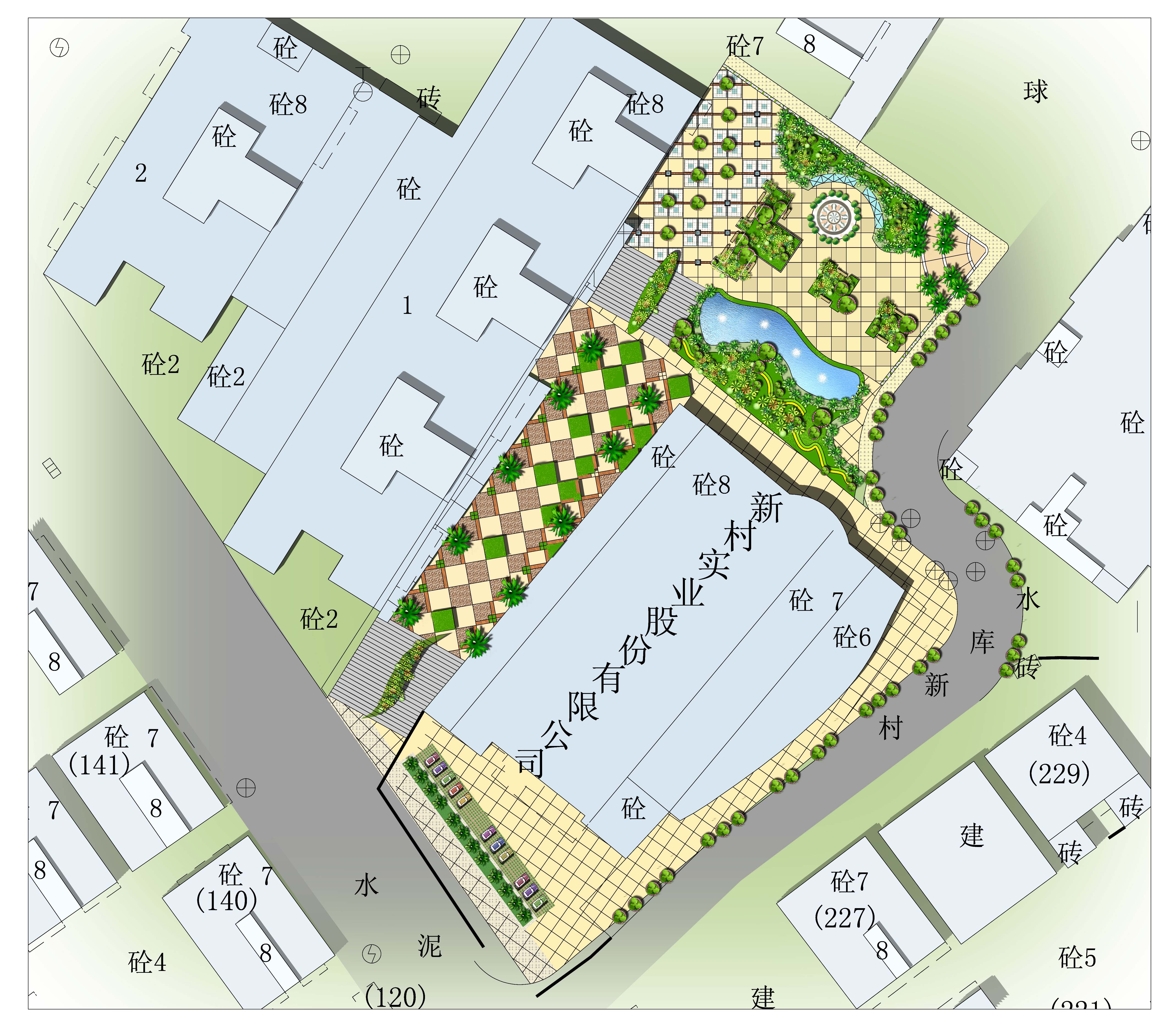 中式住宅小区效果图下载-光辉城市