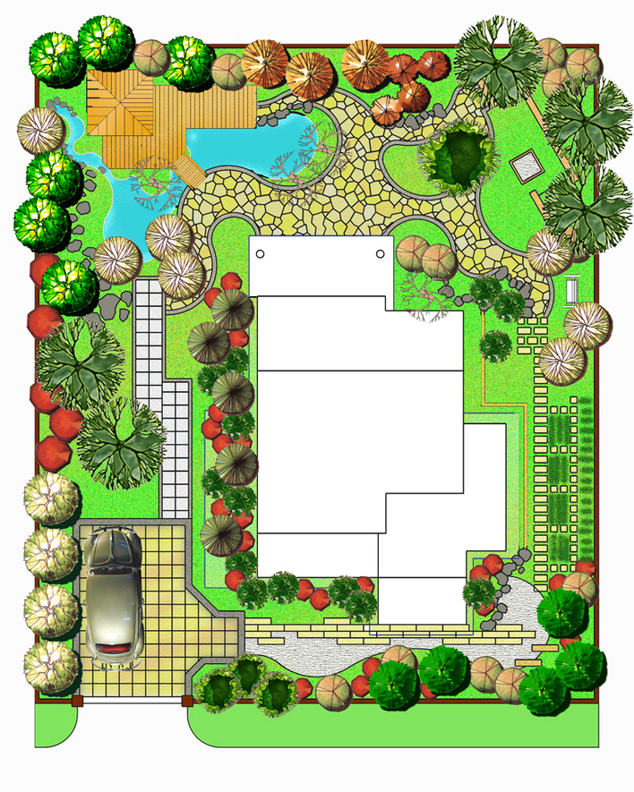 别墅小花园设计3