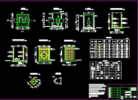 某处的闸阀井详细构造的钢筋图纸的设计