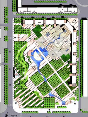 城市园林绿地规划设计手绘图
