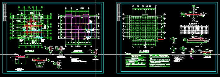 基础布置图及配筋