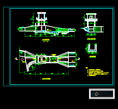 分水闸施工图(cad图纸)