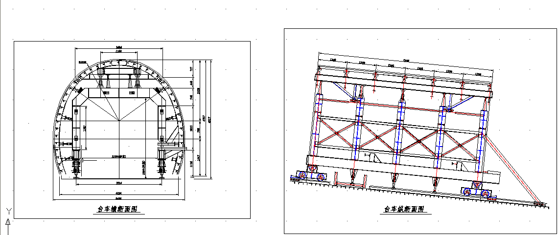 隧道斜井衬砌台车图纸